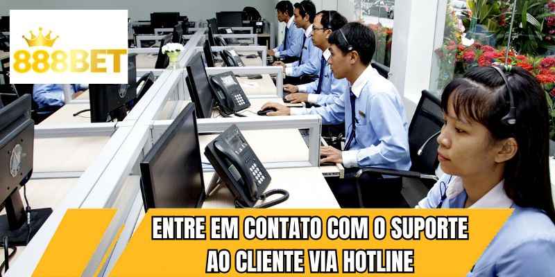 Entre em contato com o Suporte ao Cliente via hotline