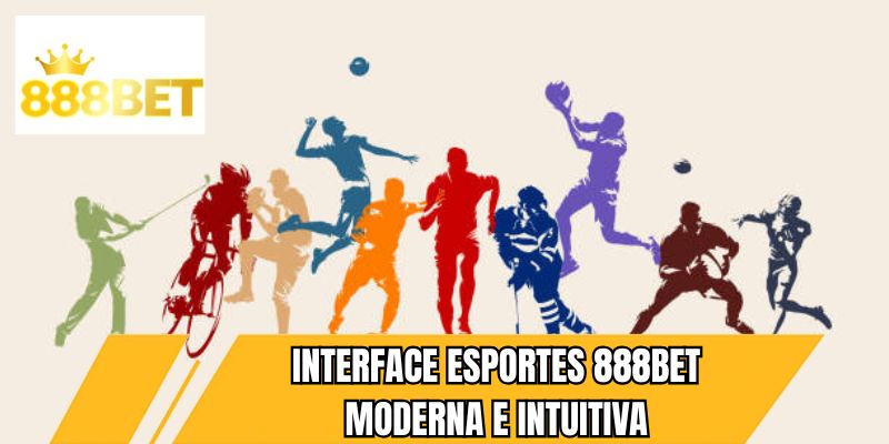 Interface Esportes 888BET moderna e intuitiva